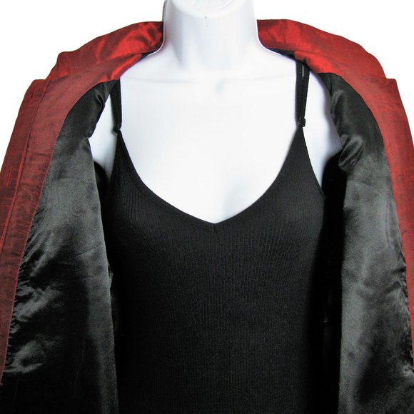 Chicos Sz 2 Evening Jacket RED Stunning - Picture 6 of 8